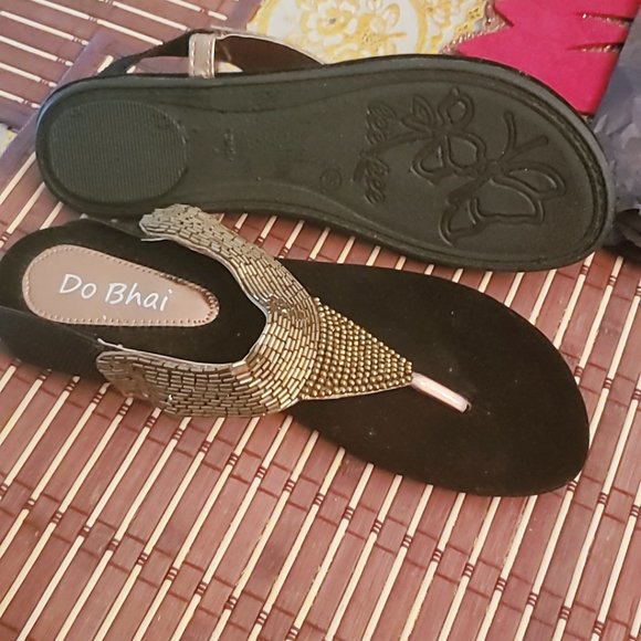 Flat sandles in black and brown - Picture 4 of 6